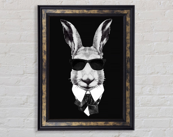 Mafia Rabbit Framed Print