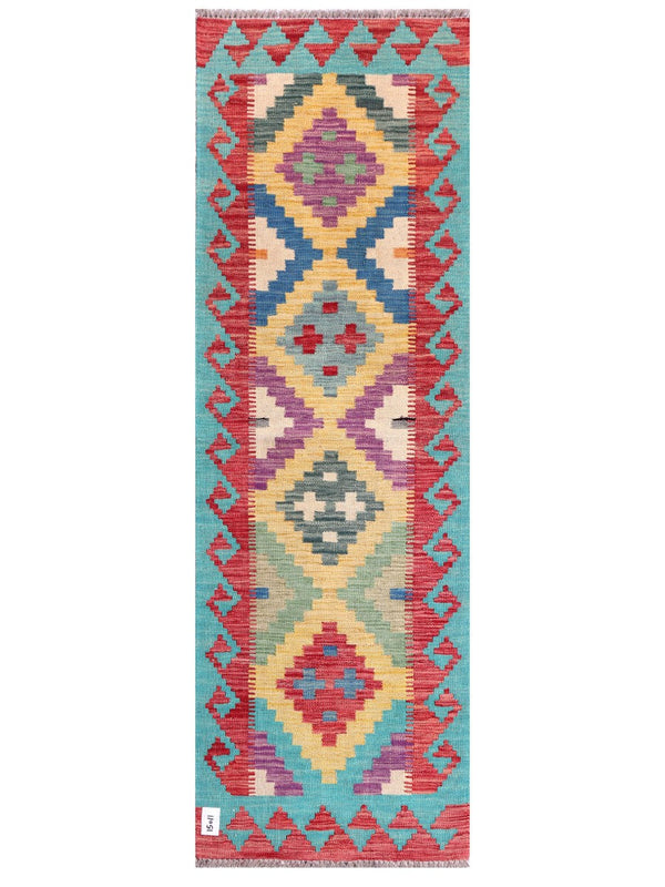 Maimana Afghanistan Kilim Rug - 196 x64 cm