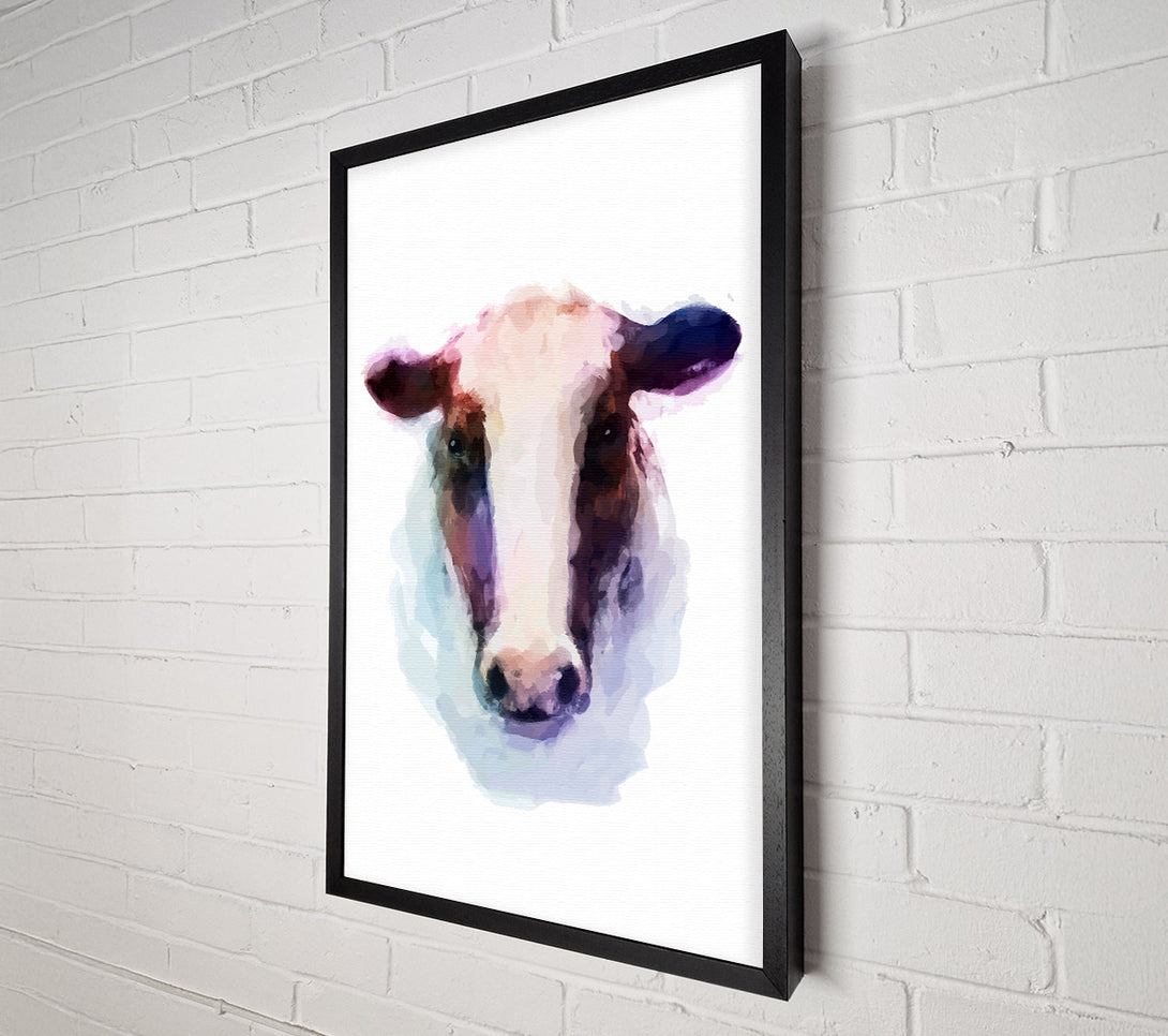  A Canvas Print of Sad Cow Face Canvas Print