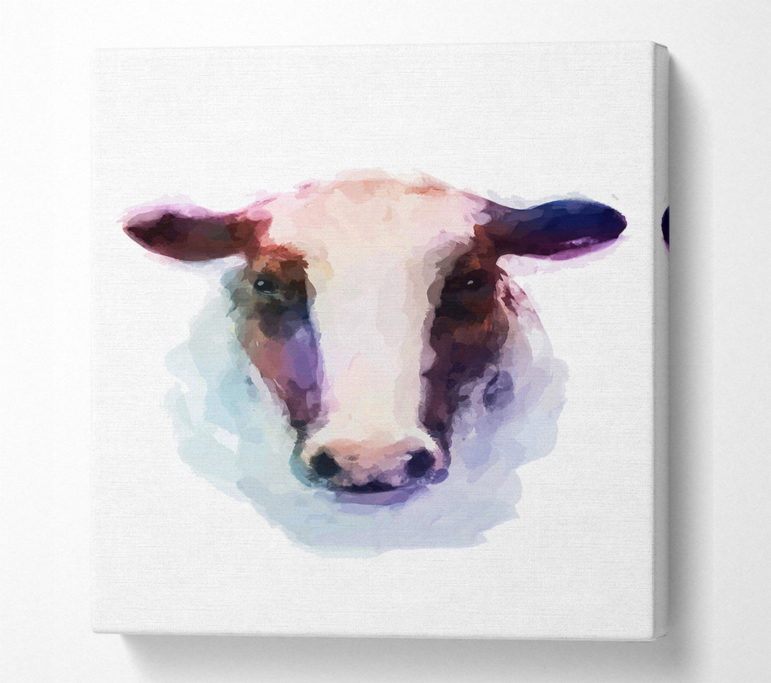  A Canvas Print of Sad Cow Face Canvas Print