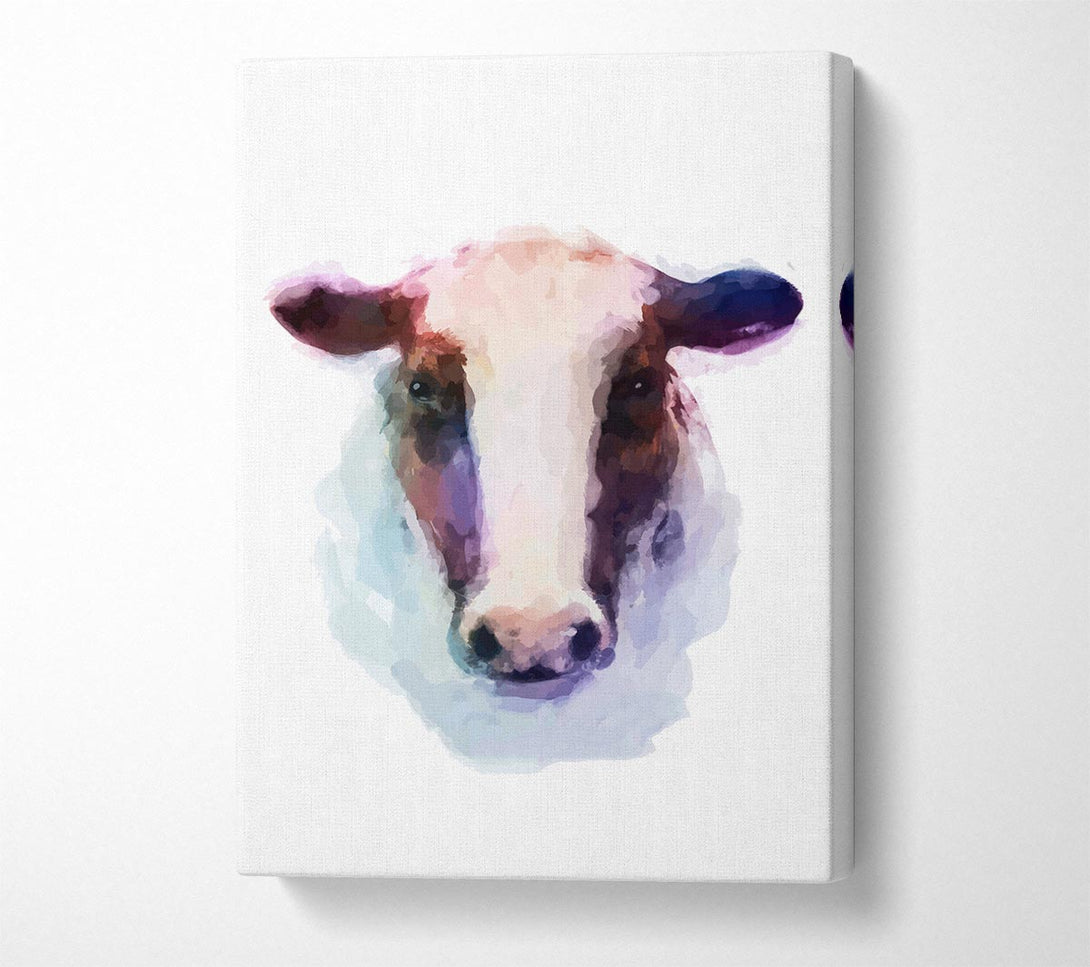  A Canvas Print of Sad Cow Face Canvas Print