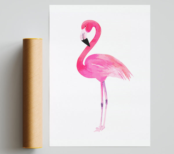 Pink Flamingo Poster