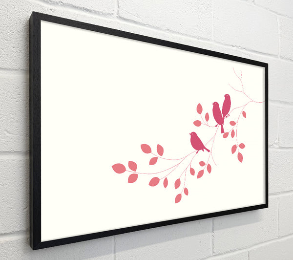 Pink Bird Leaves