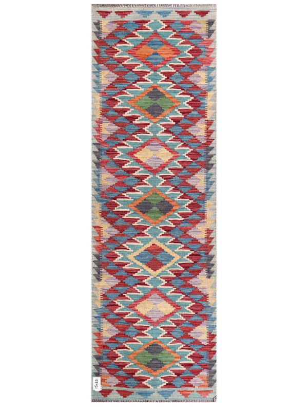 Maimana Afghanistan Kilim Rug - 197 x64 cm