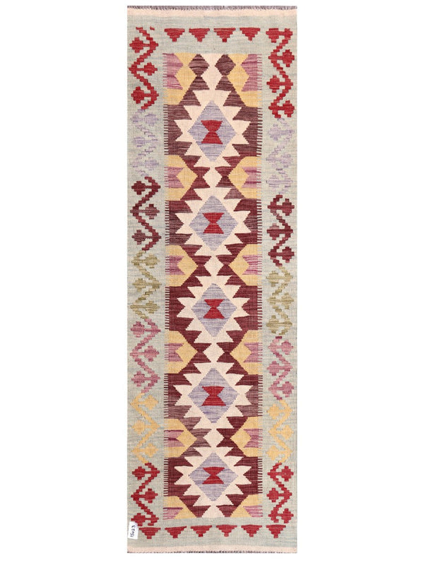 Maimana Afghanistan Kilim Rug - 201 x64 cm