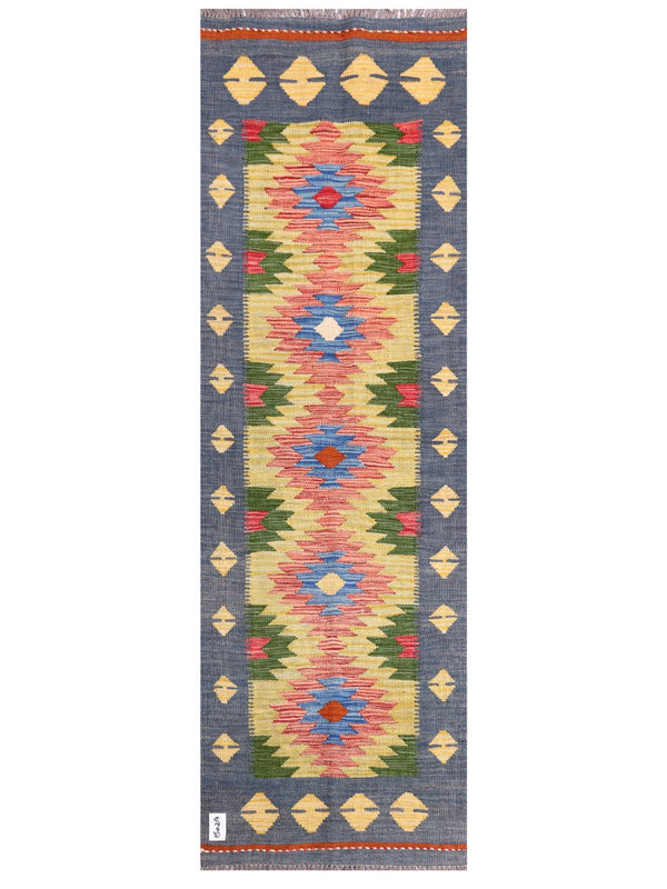 Maimana Afghanistan Kilim Rug - 192 x61 cm