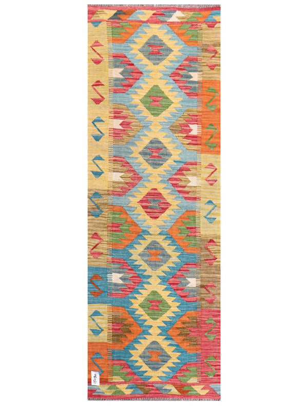 Maimana Afghanistan Kilim Rug - 186 x64 cm