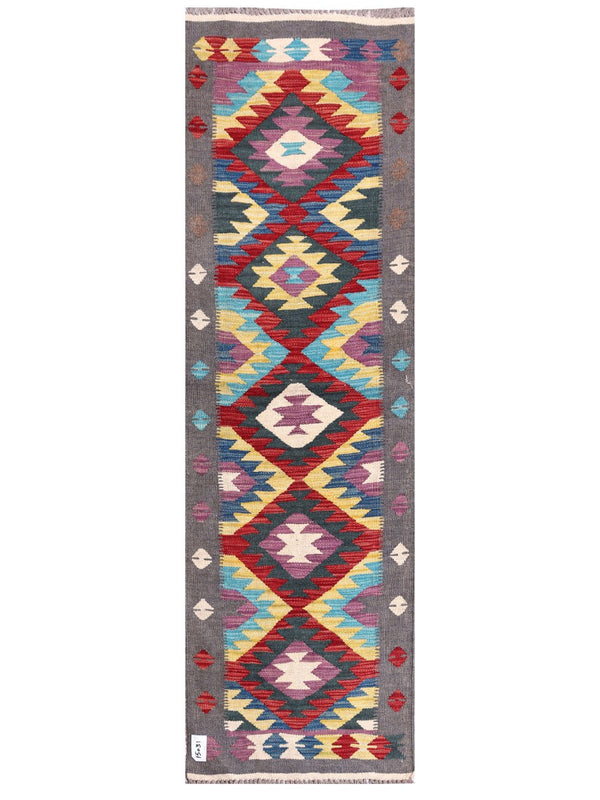 Maimana Afghanistan Kilim Rug - 198 x60 cm