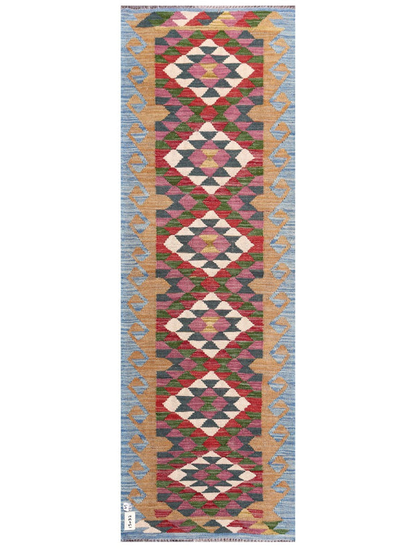Maimana Afghanistan Kilim Rug - 198 x66 cm