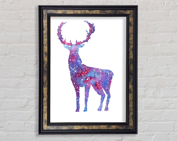 Stag Sparkle Framed Print