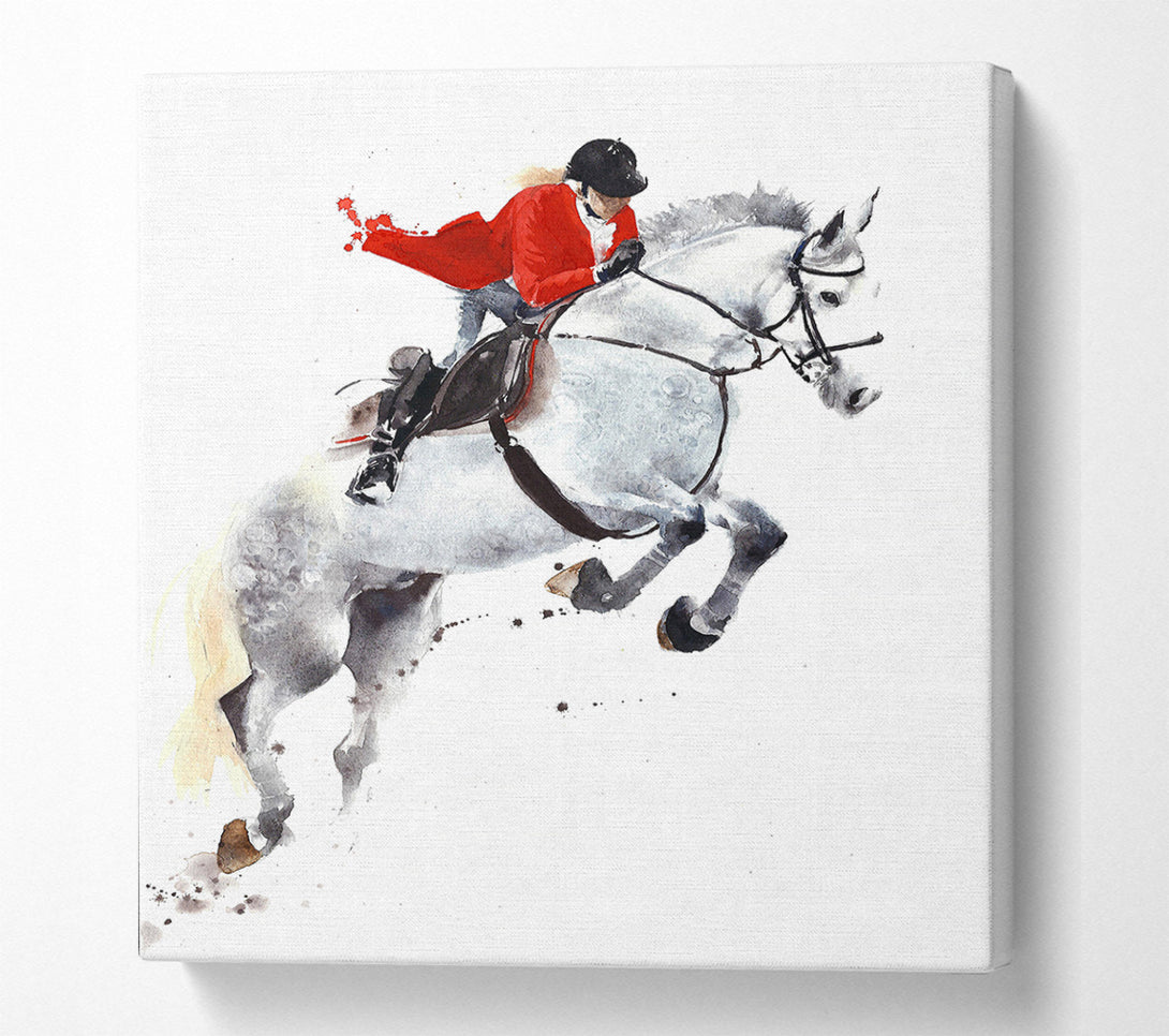  A Canvas Print of Horse Jumping Canvas Art