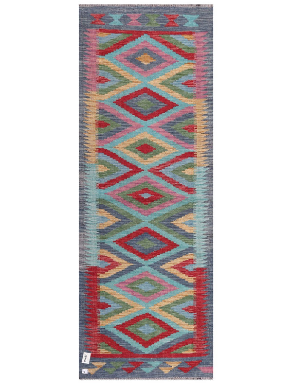 Maimana Afghanistan Kilim Rug - 199 x73 cm