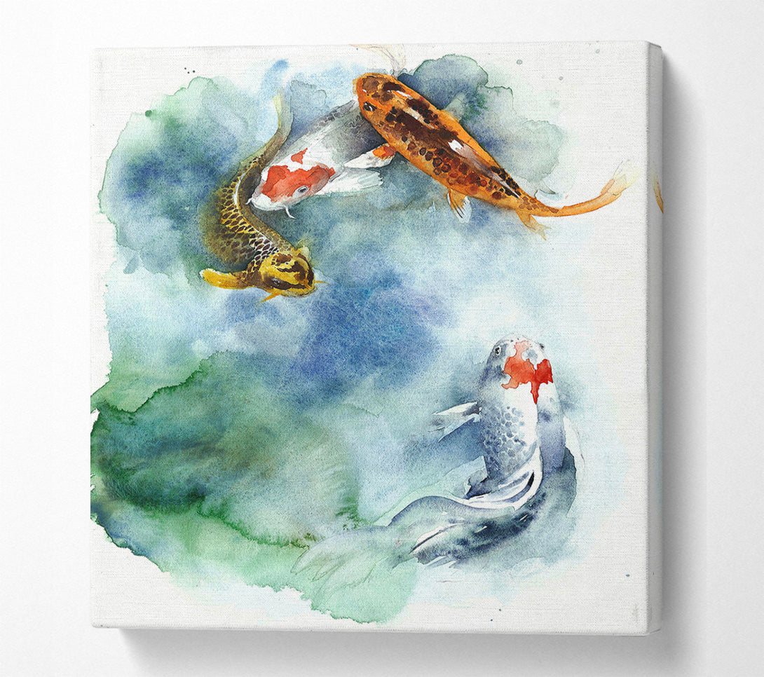  A Canvas Print of Koi Fishpond Canvas Print