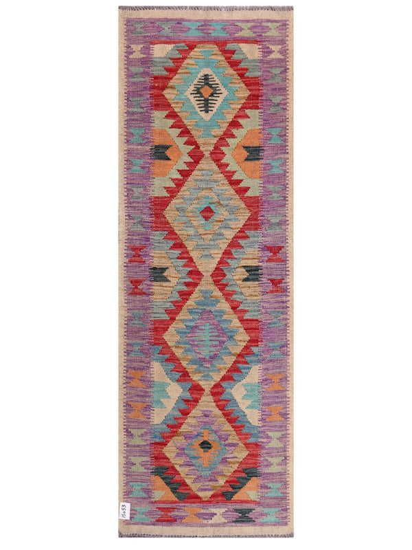 Maimana Afghanistan Kilim Rug - 201 x68 cm