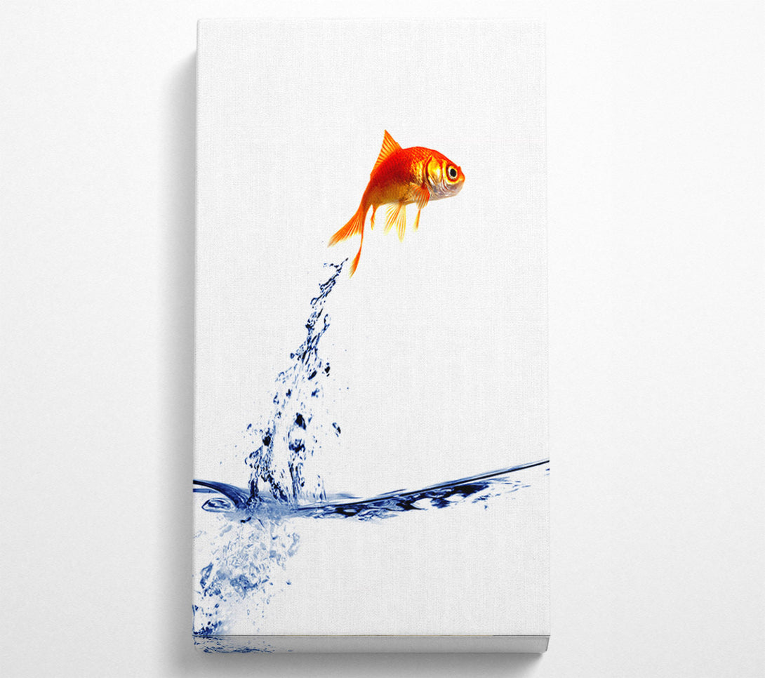  A Canvas Print of Jumping Goldfish Canvas Art