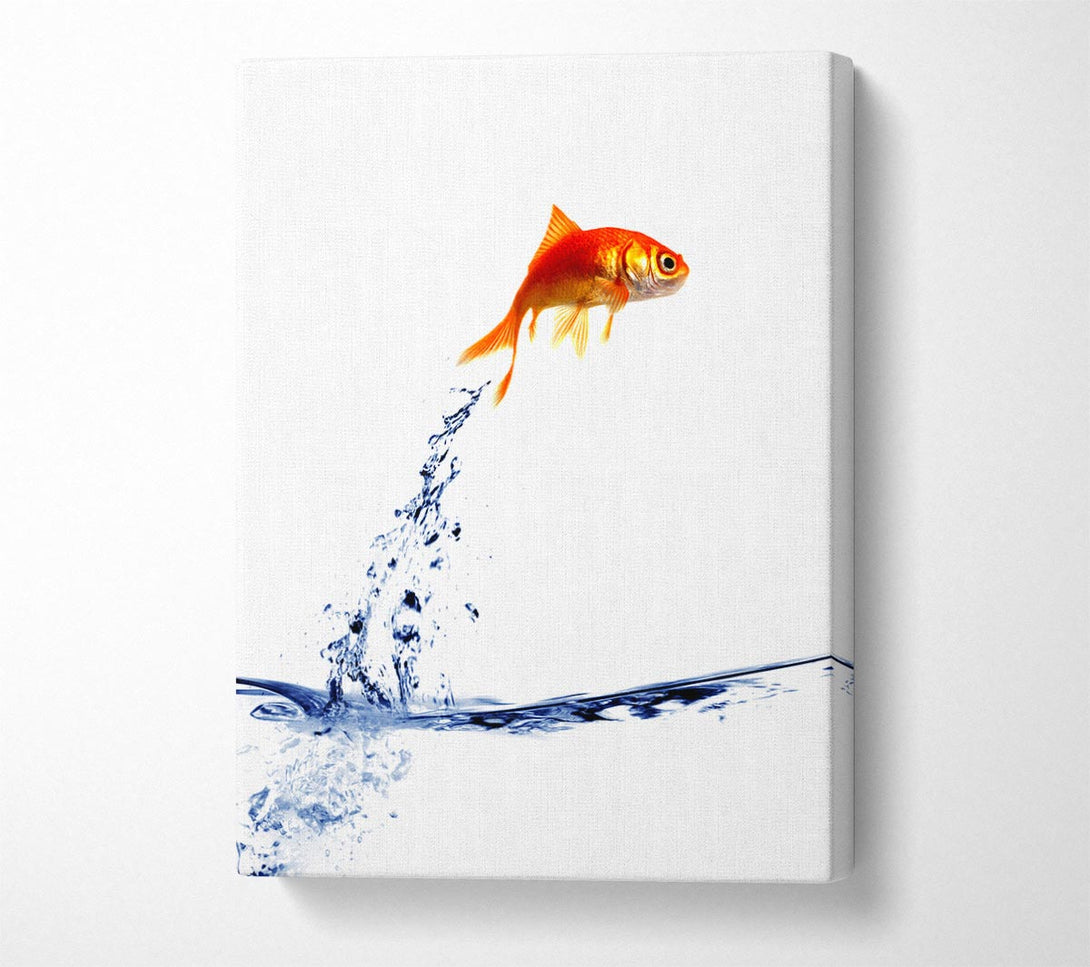 A Canvas Print of Jumping Goldfish Canvas Art