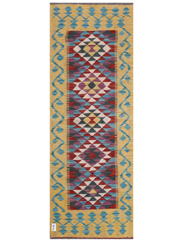 Maimana Afghanistan Kilim Rug - 193 x70 cm