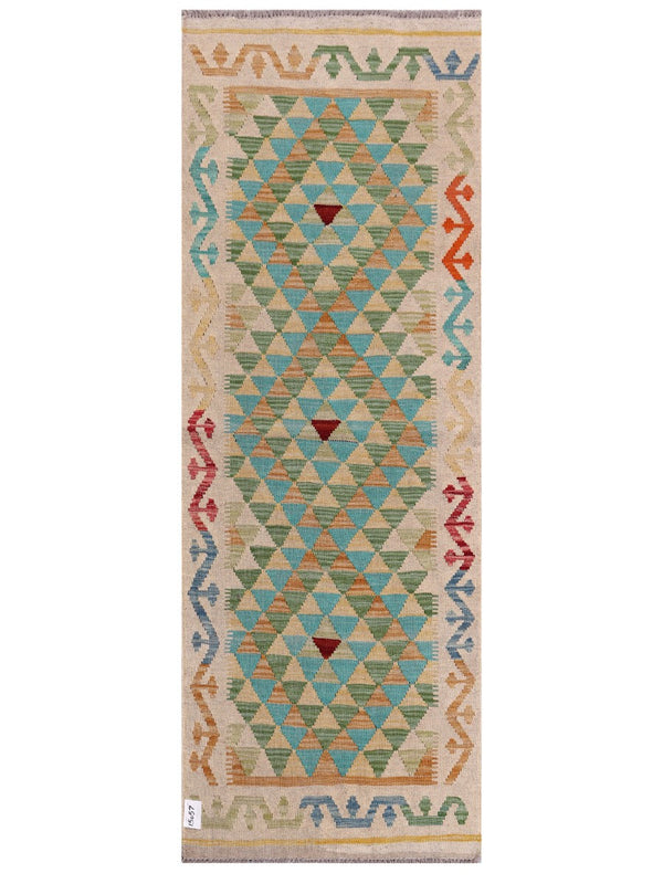 Maimana Afghanistan Kilim Rug - 194 x70 cm