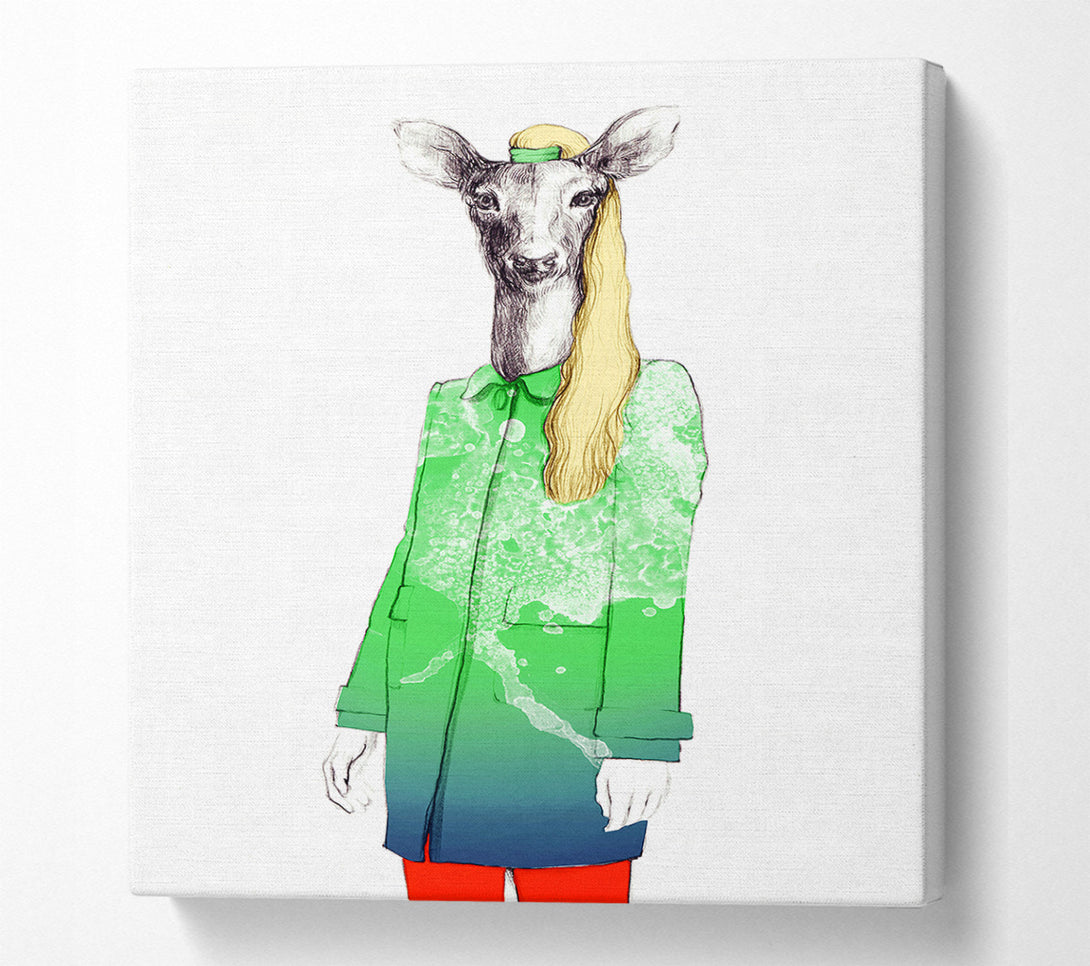  A Canvas Print of Female Deer Francis Canvas Wall Art