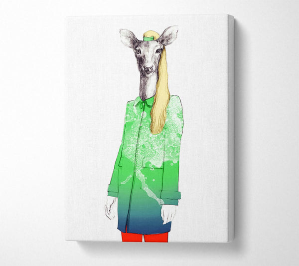  A Canvas Print of Female Deer Francis Canvas Wall Art
