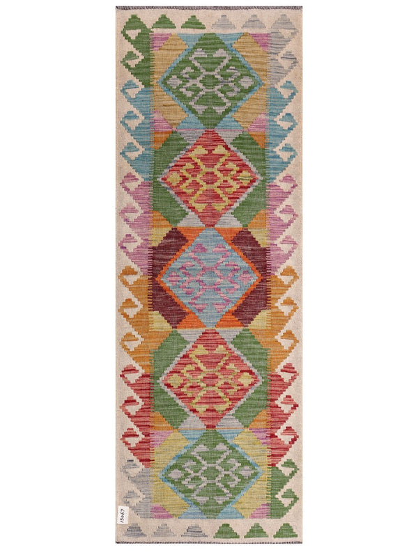 Maimana Afghanistan Kilim Rug - 199 x71 cm