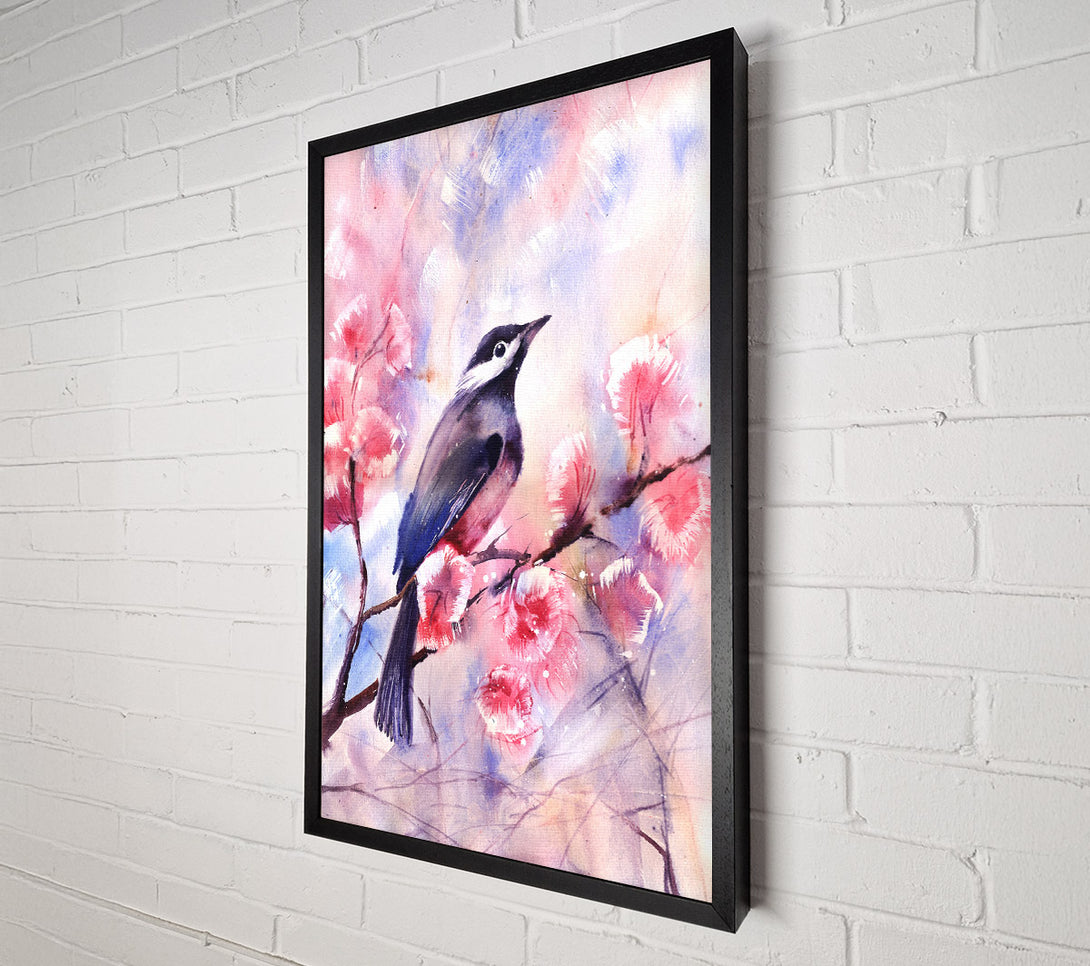 A Canvas Print of Cherry Blossom Bird Canvas Print