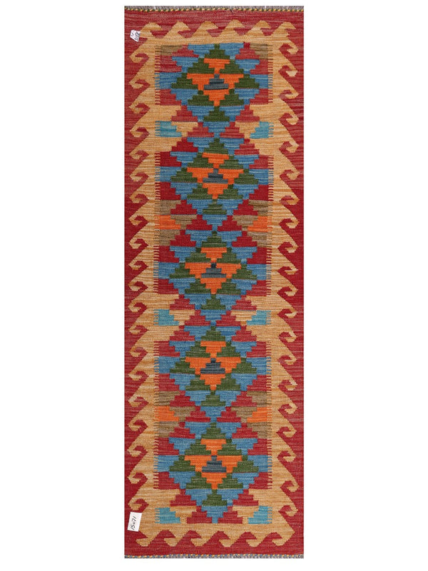 Maimana Afghanistan Kilim Rug - 195 x65 cm