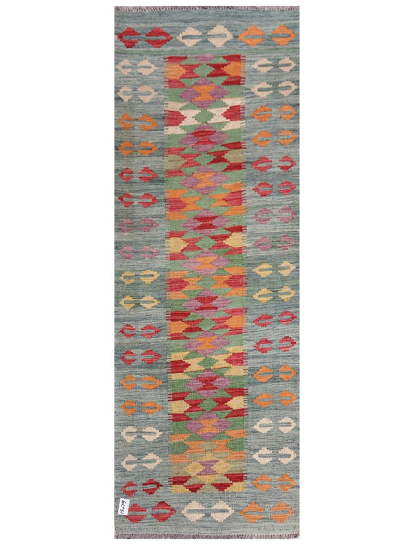 Maimana Afghanistan Kilim Rug - 202 x72 cm