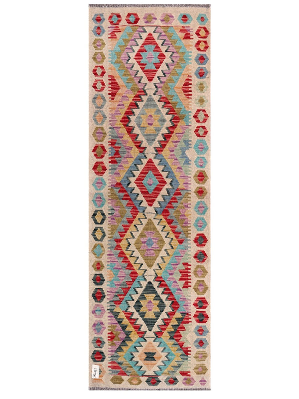 Maimana Afghanistan Kilim Rug - 210 x68 cm
