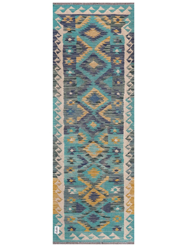 Maimana Afghanistan Kilim Rug - 199 x69 cm