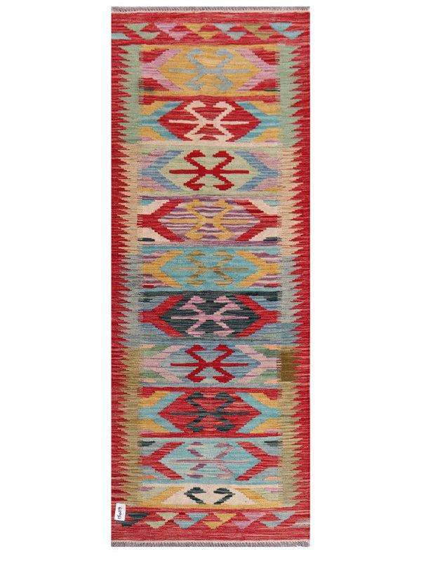 Maimana Afghanistan Kilim Rug - 196 x74 cm