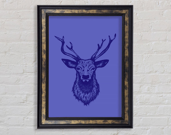 Stag Head 1 Framed Print