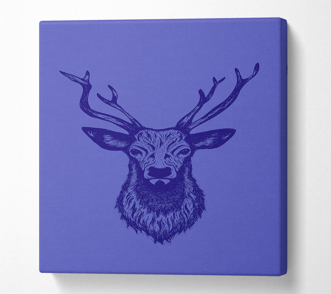  A Canvas Print of Stag Head 1 Canvas Print