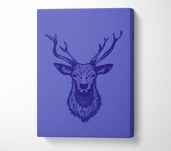  A Canvas Print of Stag Head 1 Canvas Print