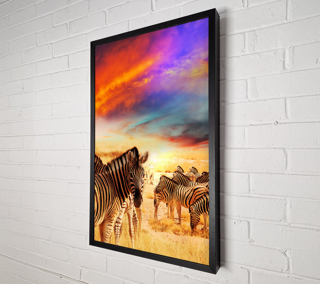  A Canvas Print of Stunning Zebra Skies Canvas Print