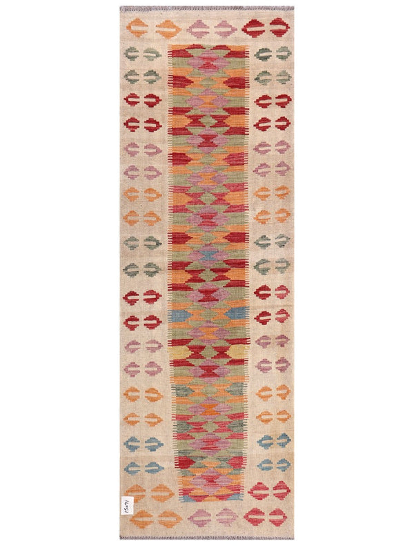 Maimana Afghanistan Kilim Rug - 217 x73 cm
