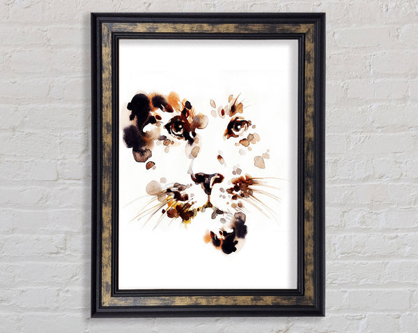 Leopard Spot Face Framed Print