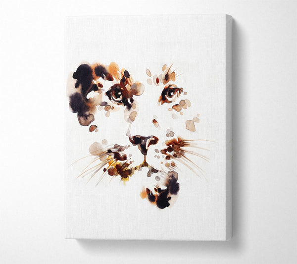  A Canvas Print of Leopard Spot Face Canvas Print