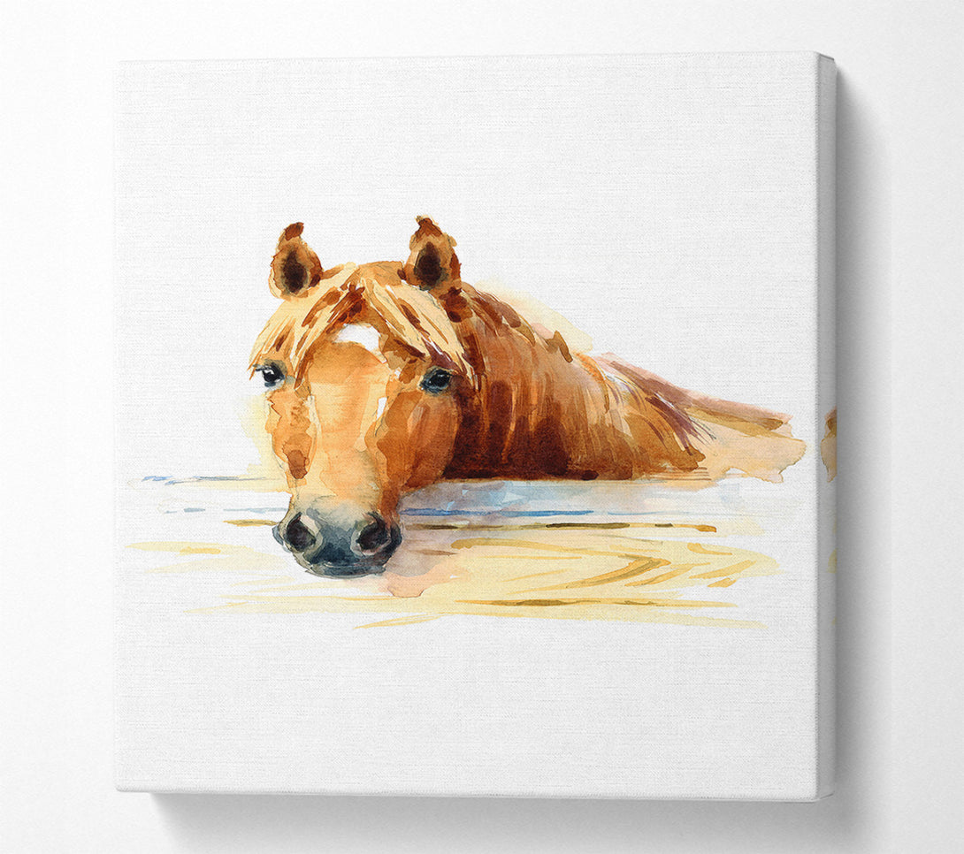  A Canvas Print of Horse At The Stables Canvas Art