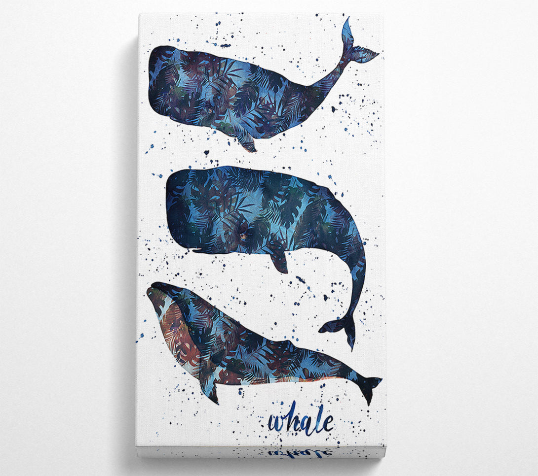  A Canvas Print of Whale Palm Leaves Canvas Art