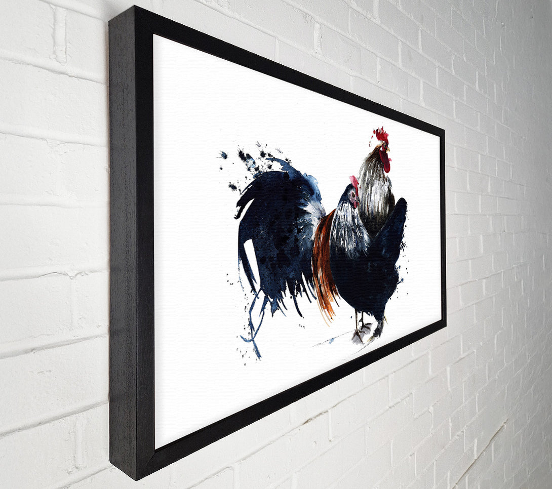  A Canvas Print of Hen Duo Canvas Wall Art