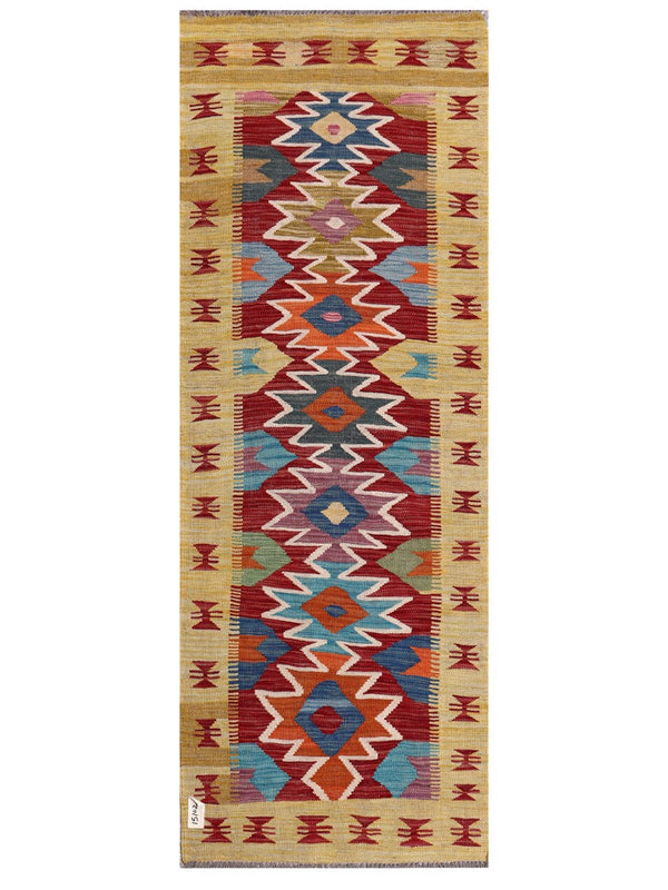 Maimana Afghanistan Kilim Rug - 195 x72 cm