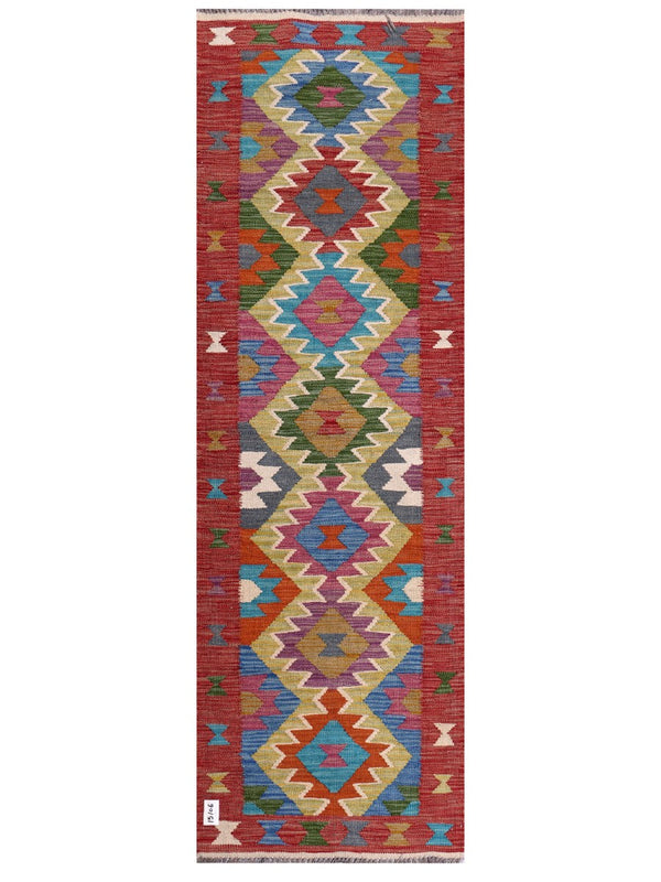 Maimana Afghanistan Kilim Rug - 207 x67 cm