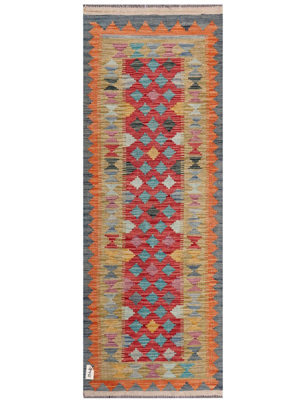 Maimana Afghanistan Kilim Rug - 195 x71 cm