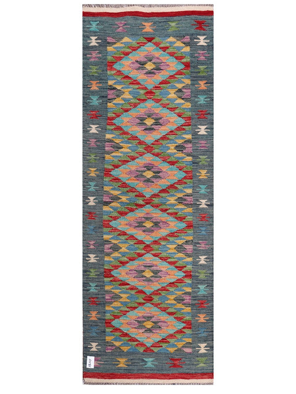 Maimana Afghanistan Kilim Rug - 201 x71 cm