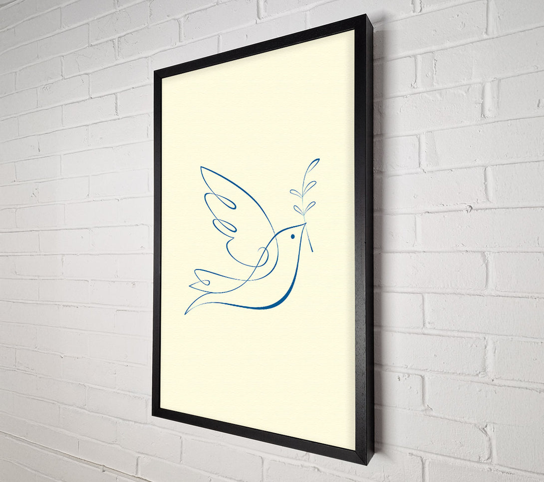  A Canvas Print of Olive Branch Dove Canvas Print