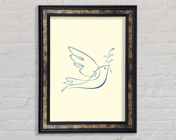 Olive Branch Dove Framed Print