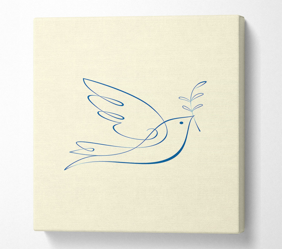  A Canvas Print of Olive Branch Dove Canvas Print