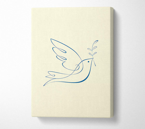  A Canvas Print of Olive Branch Dove Canvas Print