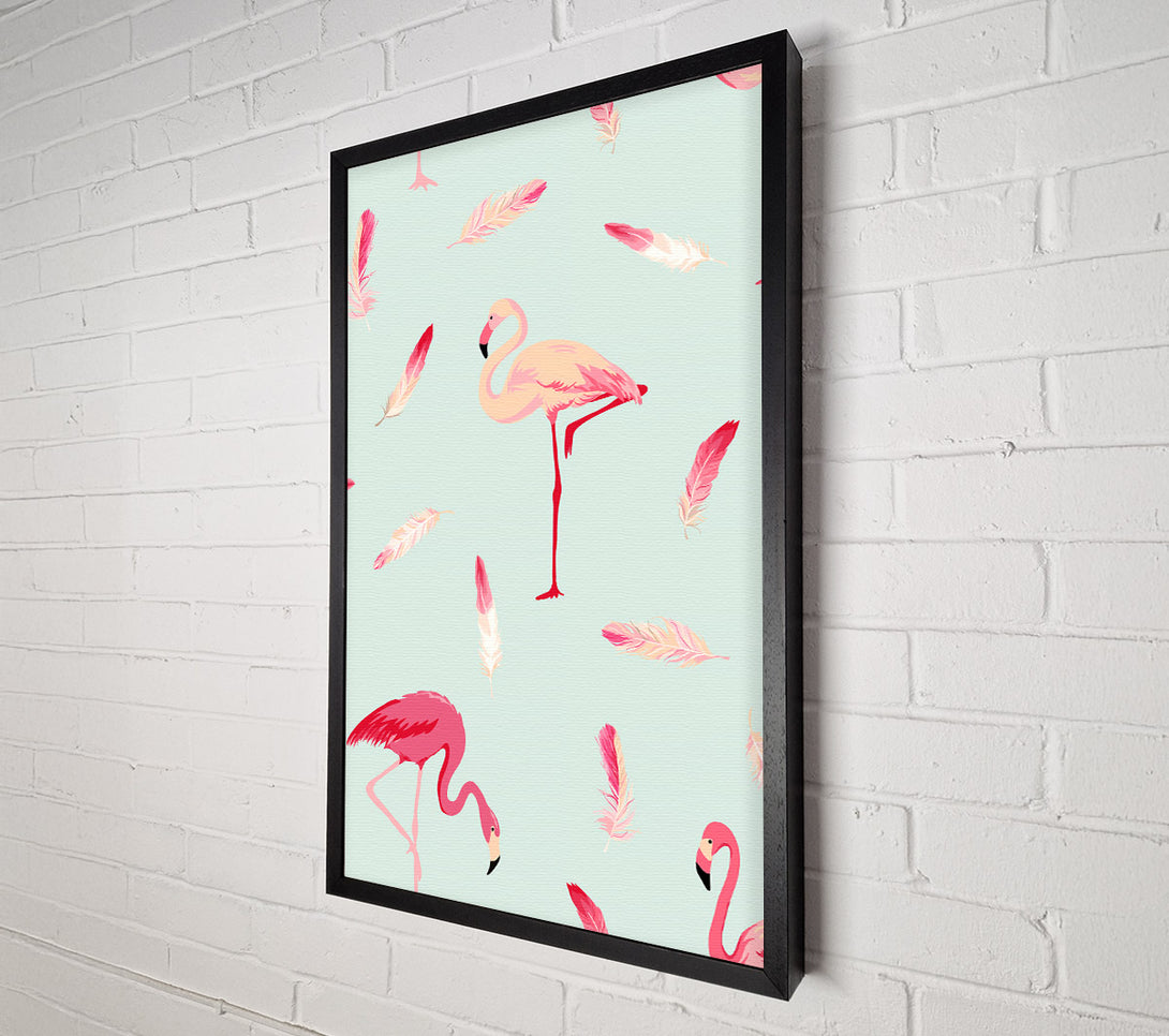  A Canvas Print of Pink Flamingo Feathers Canvas Art